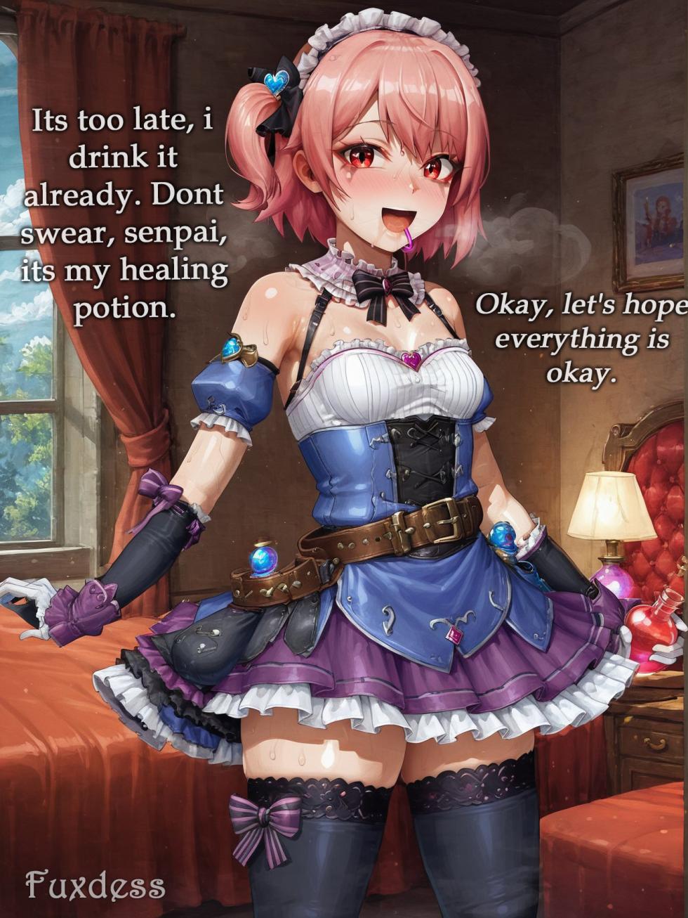 Potion show worker accidentally becomes a horribly sexy futanari monster! By Fuxdess, Part 1 [Ai generated] - Page 6
