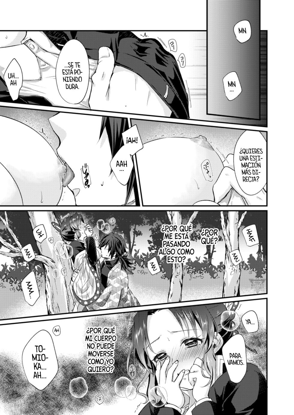 [SAKEYOKOSE (Takebu)] Sore wa Kizu ka Hoteri ka Kaeri Chi ka | ¿Es Un Rasguño, Sensación de Ardor o Un Chorro de Sangre? (Karasu ga Naitara Kaerimashou) (Kimetsu no Yaiba) [Spanish] [Mister Nugget] [Digital] - Page 32