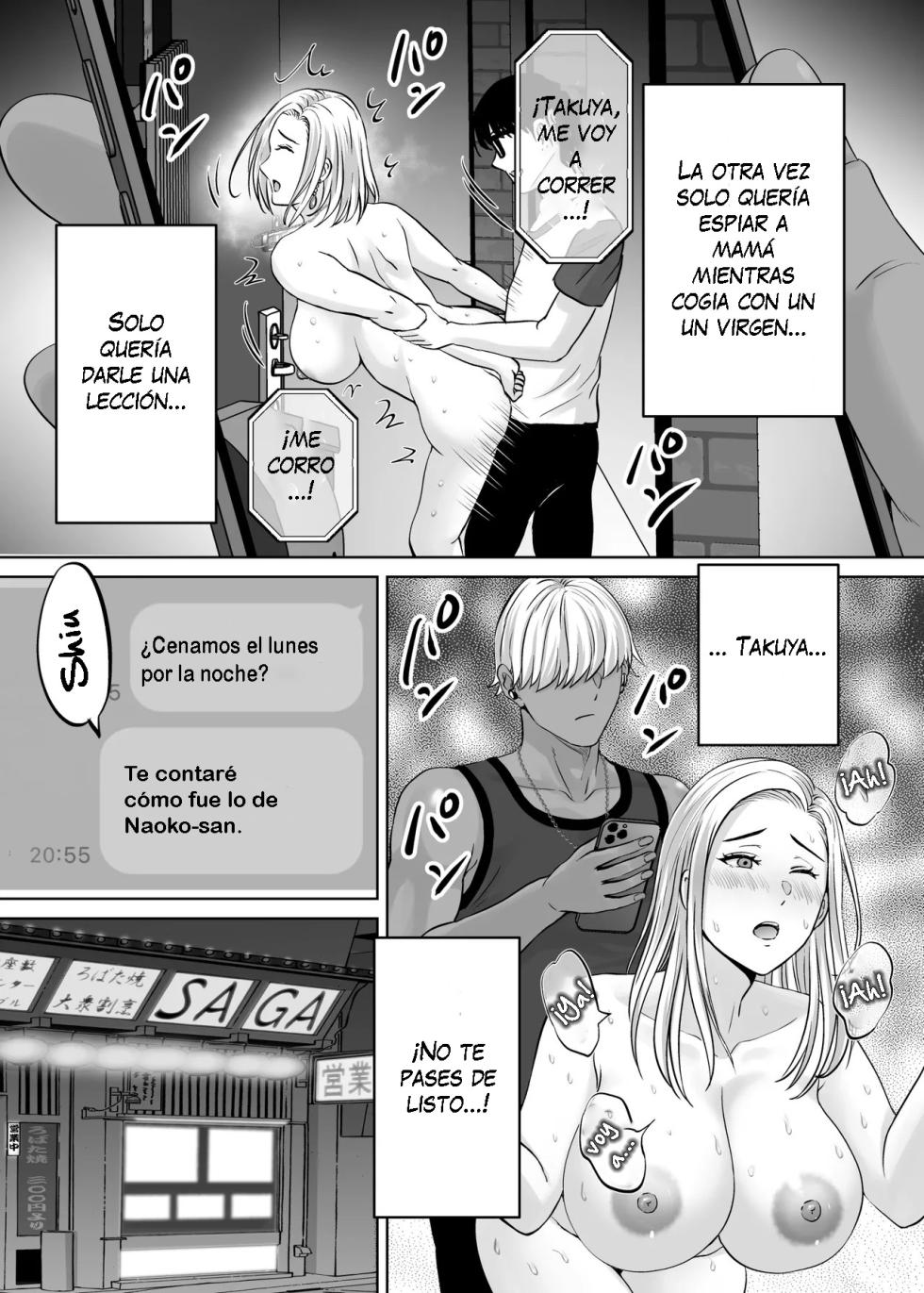 [Melon no Hoshiboshi (Hoshiduki Melon)] Haha Swapping 2 ~Kaa-chan o Koukanshite Iratsuita Ore no Yabai Shitto no Hanashi~｜Intercambio de Madres 2 ~La Historia Sobre mis Celos después de Intercambiar a Mamá~ [Spanish] [K-le Traducciones] - Page 40