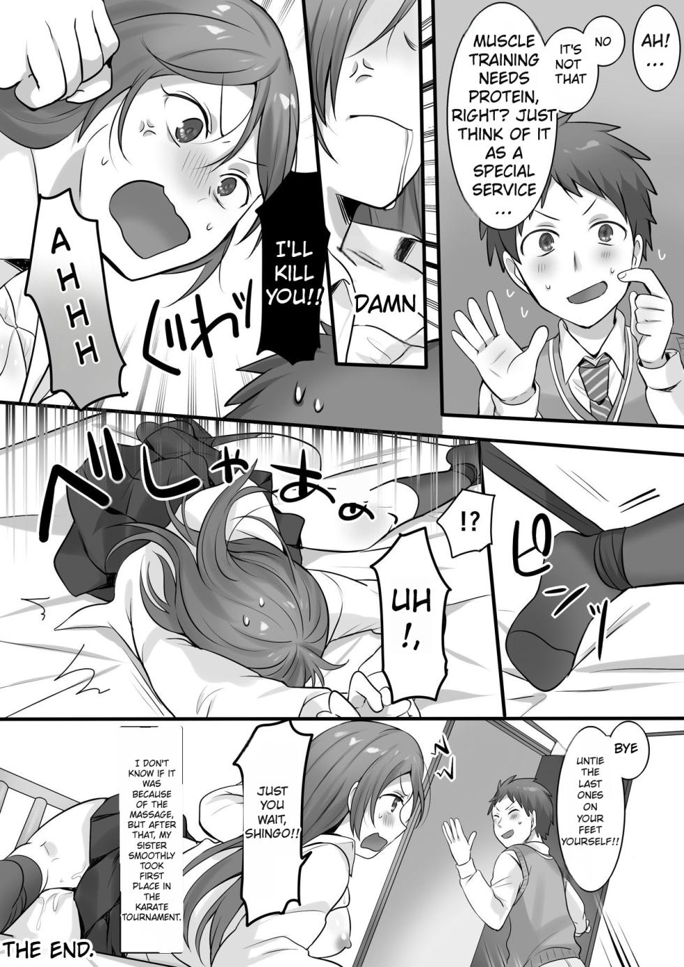 [Fafafalabel (Hiiragi Popura)] I Tried Giving a Sensual Massage to My Older Sister, Who’s Ranked #2 Nationwide in Karate - Ready to Be Killed for It. [English] - Page 25