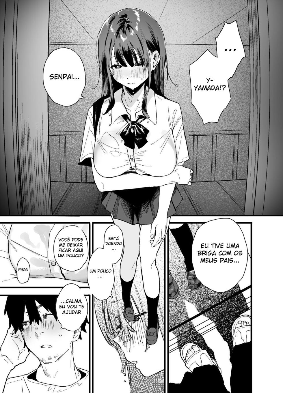[Yamakon-ya (Yamakonbu)] Iede Shite Uchi ni Kita Beit no Kouhai ga Erosugita node... [Portuguese-BR] [Digital] - Page 10