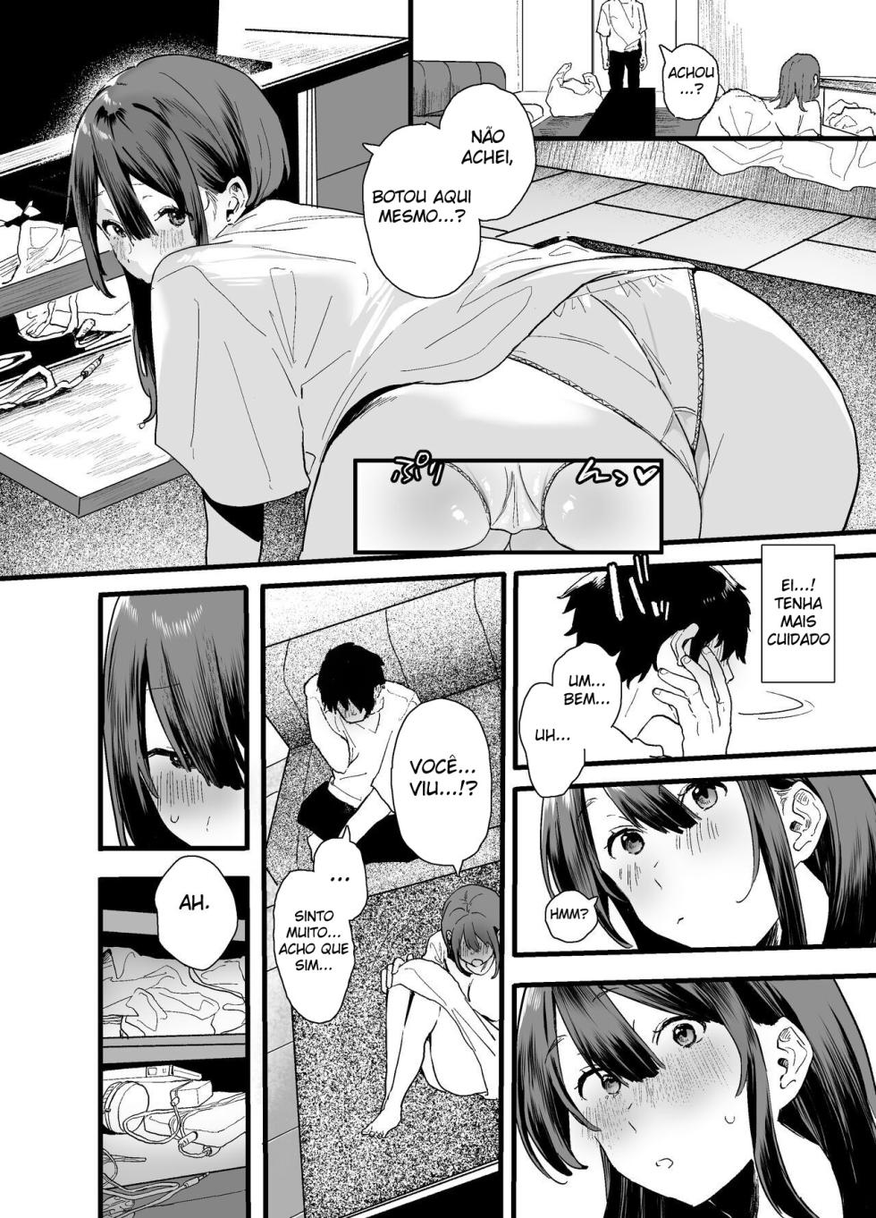 [Yamakon-ya (Yamakonbu)] Iede Shite Uchi ni Kita Beit no Kouhai ga Erosugita node... [Portuguese-BR] [Digital] - Page 13