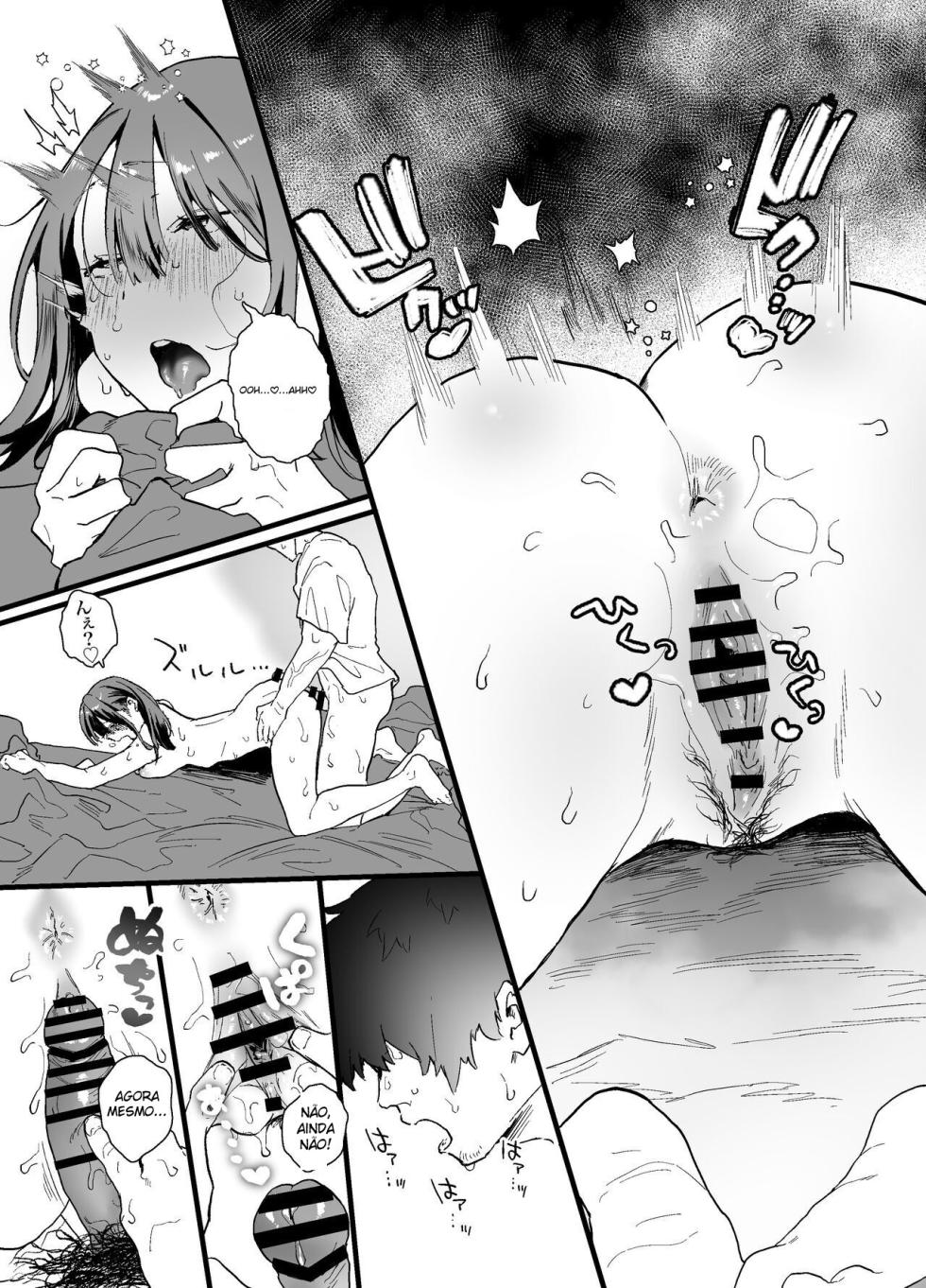 [Yamakon-ya (Yamakonbu)] Iede Shite Uchi ni Kita Beit no Kouhai ga Erosugita node... [Portuguese-BR] [Digital] - Page 34