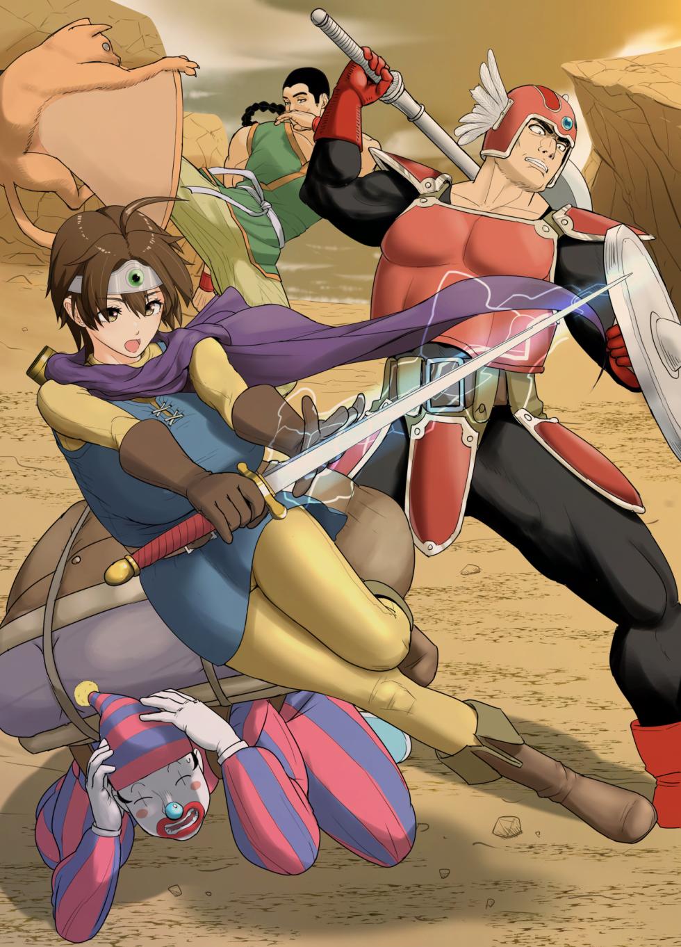 [Mandrill (Arimura Ario)] DQ Onna Yuusha Daily Sex ~Tabi no Nakama Kara Mainichi Nakadashi Saretemasu (Naki)~ (Dragon Quest III) - Page 3