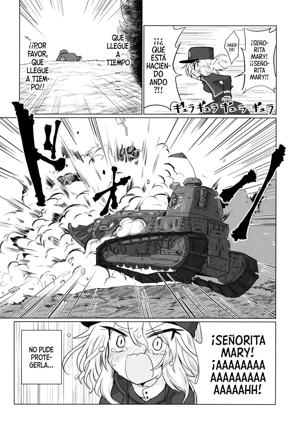 (Panzer Vor! 13) [Shadan Katsudoh (Kyuusuikei)] Himitsu no Hanseikai | La Reunión Secreta De Evaluación (Girls und Panzer) [Spanish] [Mister Nugget] - Page 2