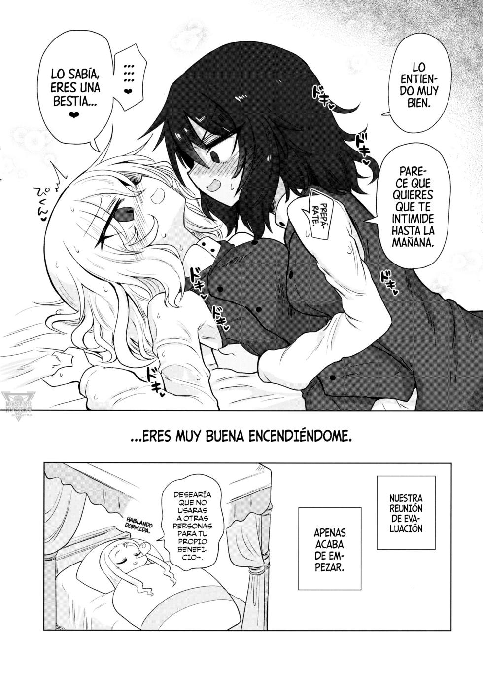 (Panzer Vor! 13) [Shadan Katsudoh (Kyuusuikei)] Himitsu no Hanseikai | La Reunión Secreta De Evaluación (Girls und Panzer) [Spanish] [Mister Nugget] - Page 15