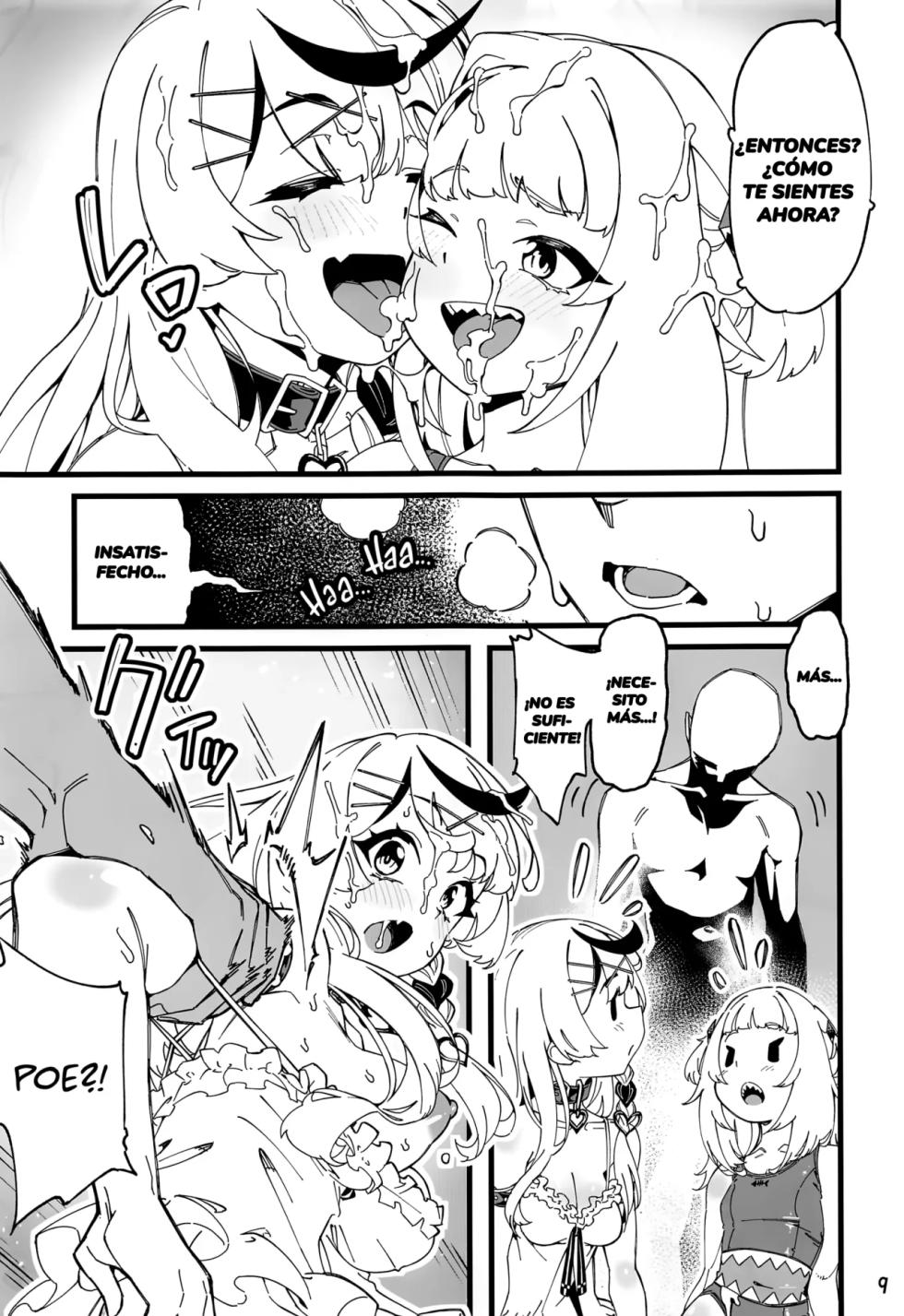 (C102) [Service Heaven (ahorobo)] I'M HORNY | ESTOY CALIENTE (Gawr Gura, Sakamata Chloe, Houshou Marine) [Spanish] [HOLOES] - Page 10