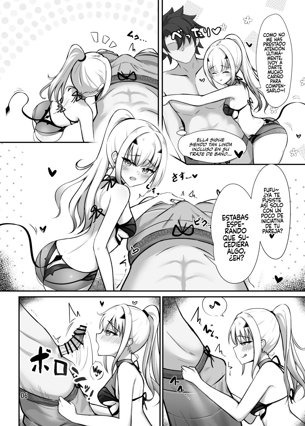 [Sarasara Canvas (Mikisarara)] Kono Hoshi de Ichiban no Hikoukigumo o (Fate Grand Order) [Spanish] [Rakuen Translations] [Digital] - Page 7