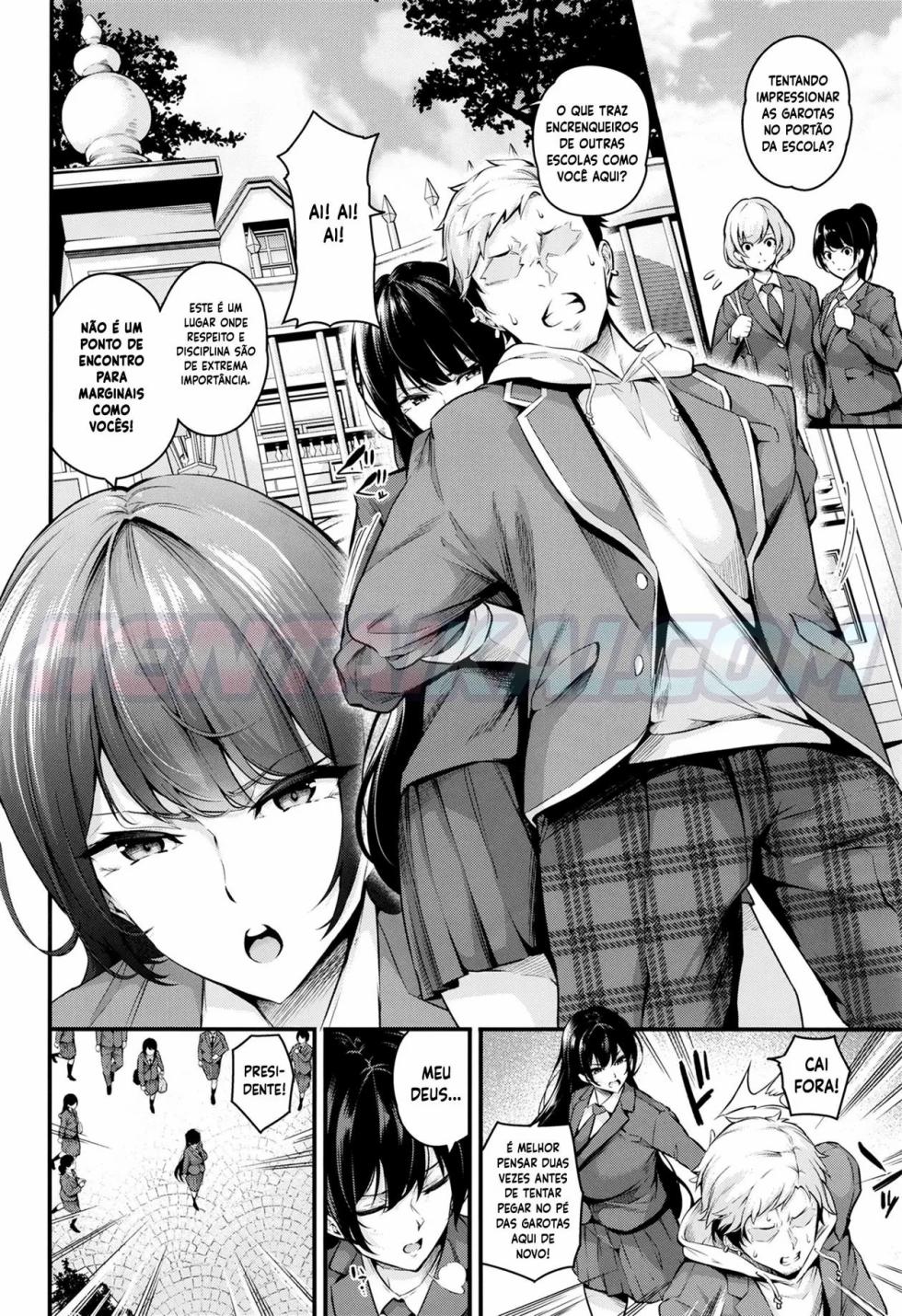 [Nasi-pasuya (Nasipasuta)] Shiramine Gakuen no Mesubuta Kaichou + Shiramine Gakuen no Mesubuta Rijichou [Portuguese-BR] [hentaikai.com] [mundohentaioficial.com] - Page 3