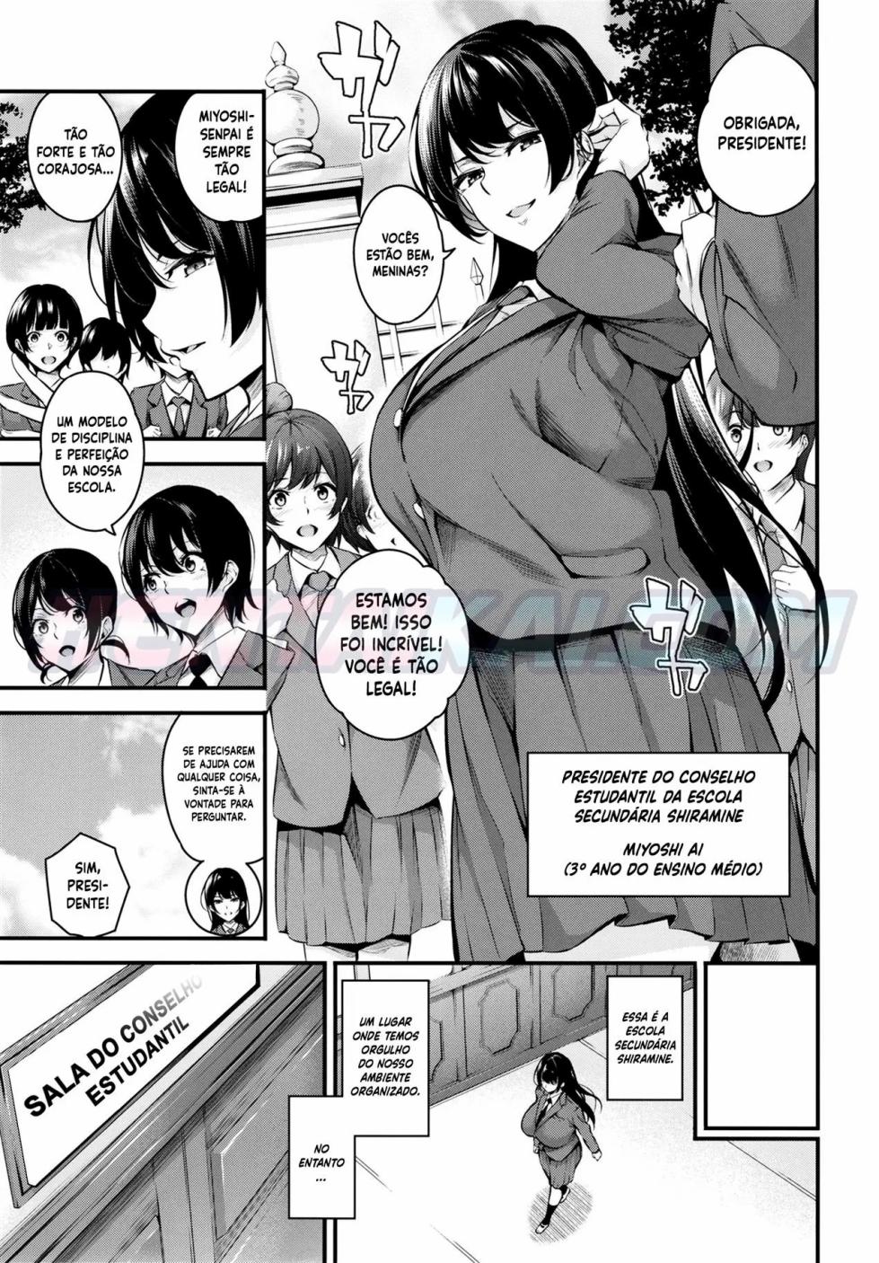 [Nasi-pasuya (Nasipasuta)] Shiramine Gakuen no Mesubuta Kaichou + Shiramine Gakuen no Mesubuta Rijichou [Portuguese-BR] [hentaikai.com] [mundohentaioficial.com] - Page 4
