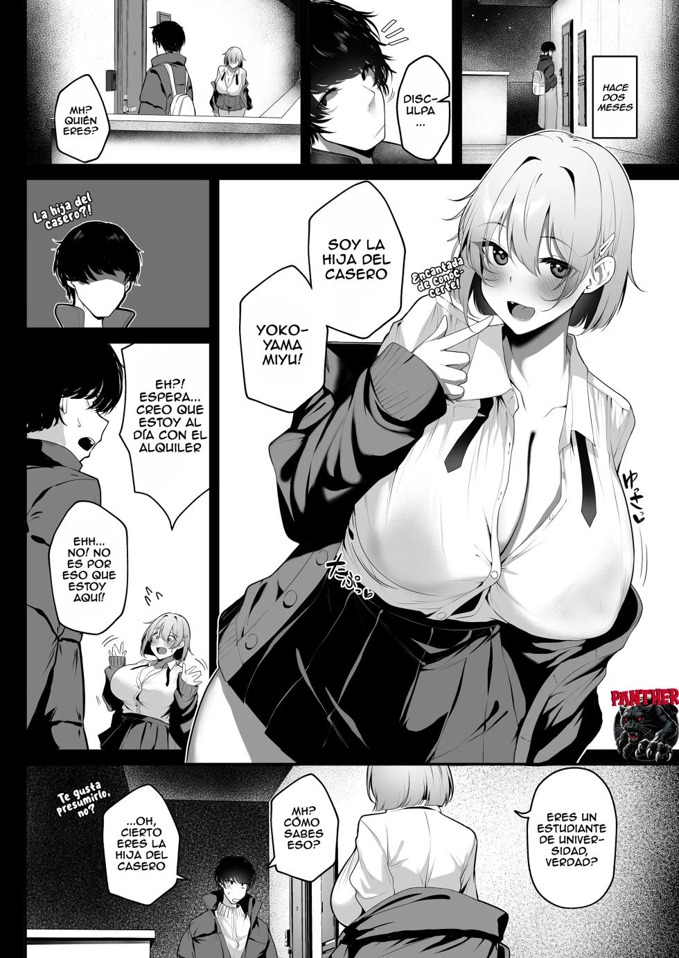 [Sakyu Syogun (Ksyum)] Ooya no Musume no Kyonyuu Gal ni Benkyou Oshietara Ecchi Shite Kureta Hanashi | La Hija Gyaru de Grandes Tetas del Casero ¡Me Deja Tener Sexo a Cambio de Lecciones Privadas! [Spanish] [Panther Scan] [Digital] - Page 4