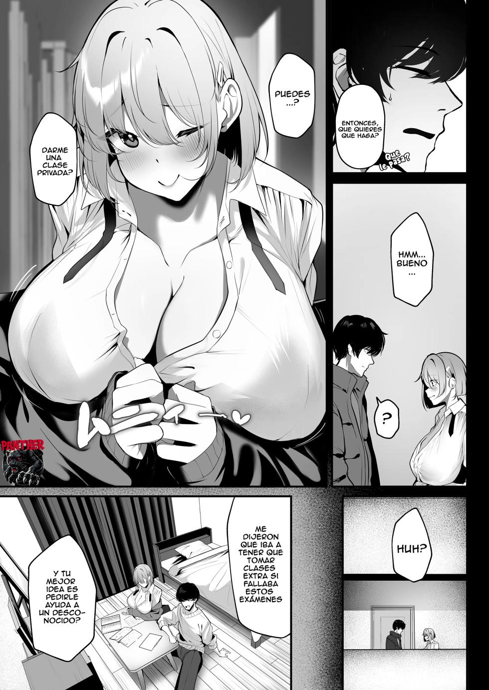 [Sakyu Syogun (Ksyum)] Ooya no Musume no Kyonyuu Gal ni Benkyou Oshietara Ecchi Shite Kureta Hanashi | La Hija Gyaru de Grandes Tetas del Casero ¡Me Deja Tener Sexo a Cambio de Lecciones Privadas! [Spanish] [Panther Scan] [Digital] - Page 5