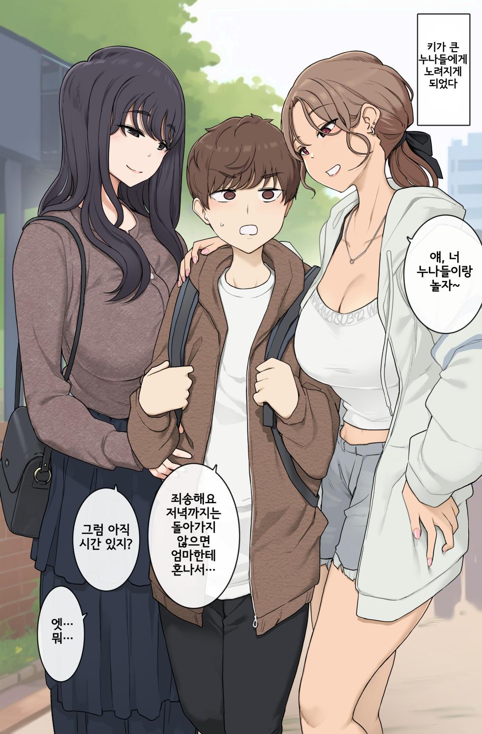 [Wakamatsu] Keitai Choushin Onee-san-tachi ni Ryougawa kara Press Sarete Nigerarenai Sex [Korean] - Page 1