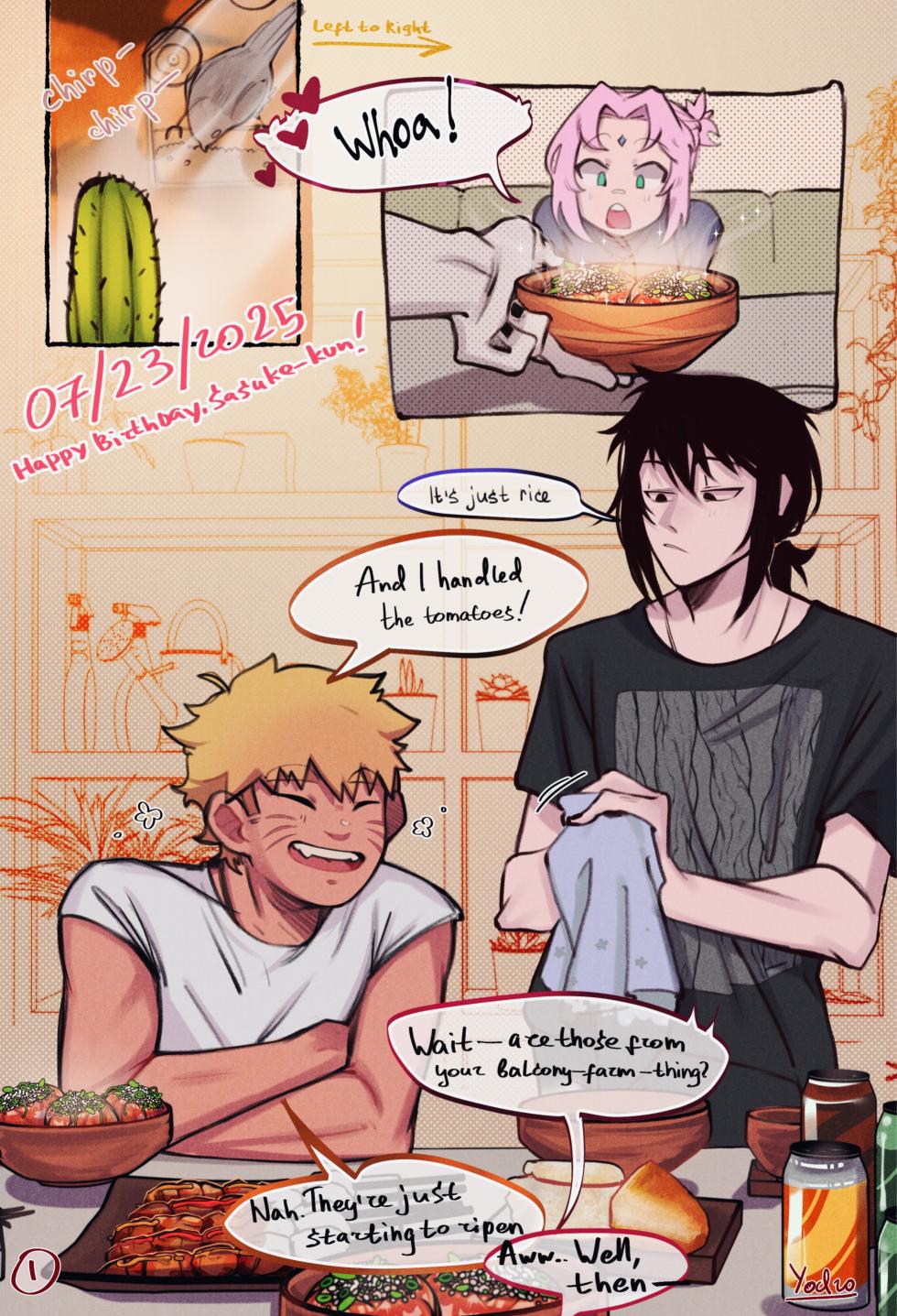 [TWITTER] (Yodzo_YnH) - 07/23/25 - Happy Birthday, Sasuke-kun🍅 - Page 1