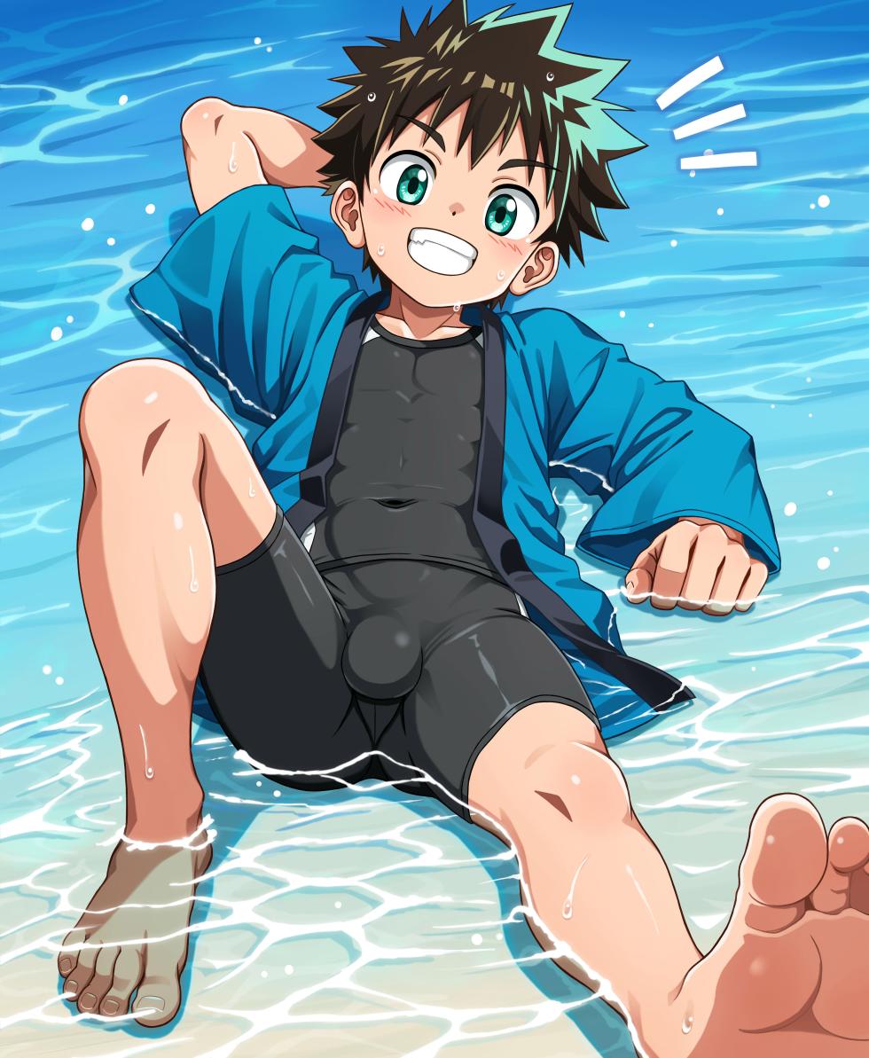 [Huuyoku] Beach Happiboy [English] - Page 1