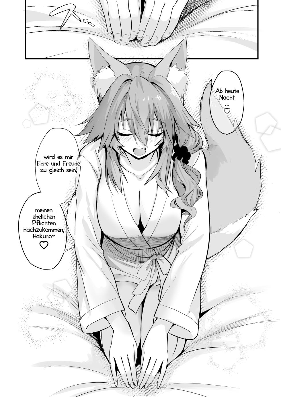 [Yamitsuki Honpo (Wise Speak)] Shinkon Niizuma Tamamo-san | Frisch vermählte Füchsin Tamamo (Fate/EXTRA CCC) [German] [Haigen] [Digital] - Page 5