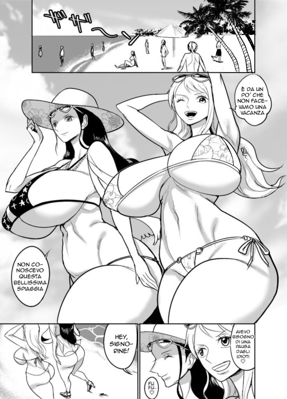 [REM9 (Hamiltan)] NamiRobi OneShota Vacance | Massaggio in Spiaggia (One Piece) [Italian] [Digital] - Page 3