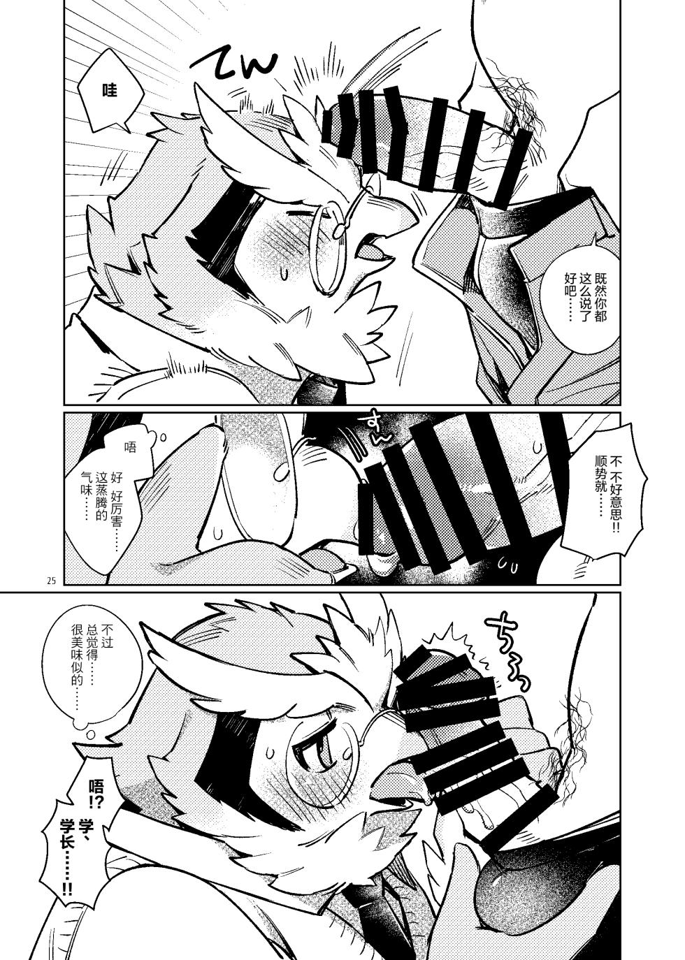 (Kansai Kemoket 10) [Otohime 49-gou (Ichiboshi)] 人类研究社对♂（小●鸡）兴致勃勃 [Chinese] [一般通过杂食动物汉化] [Digital] - Page 22