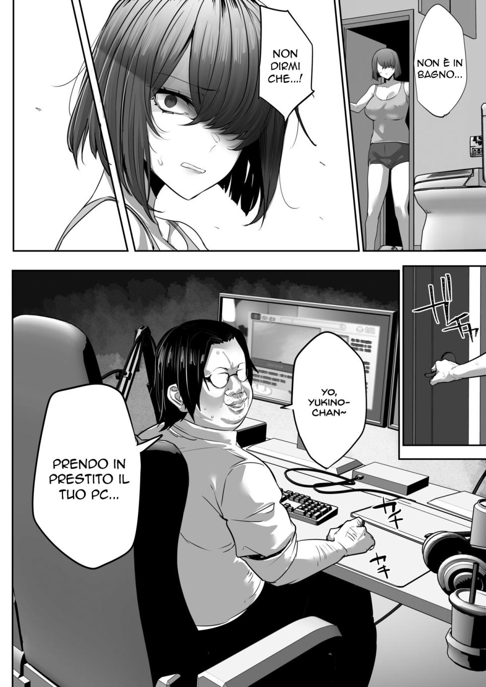 [Ofuton de Suyaa (Mitsudoue)] [NTR] Gikei ni Haiboku Cool na Hitozuma | Ricatto in Diretta [Italian] - Page 11