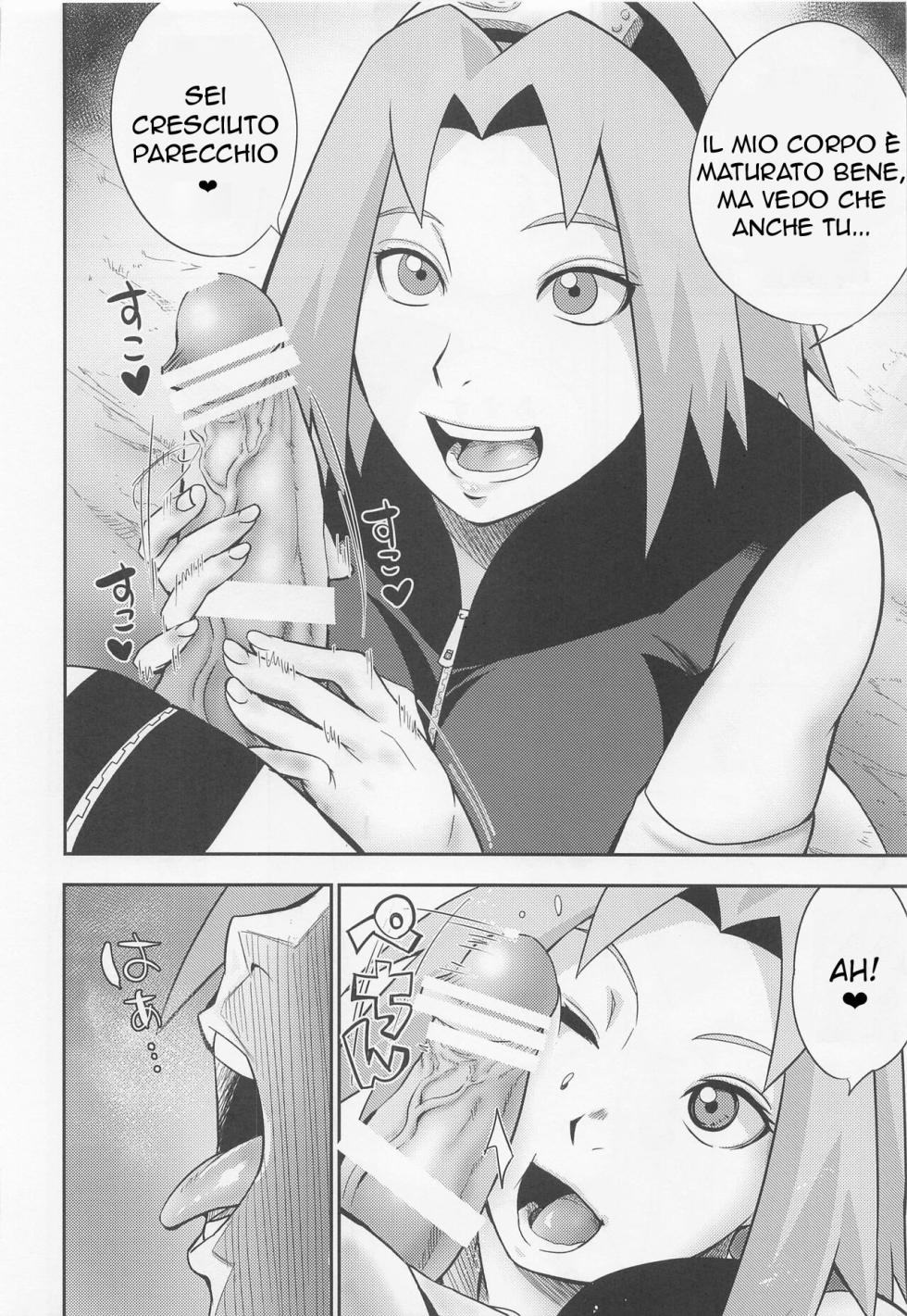 (C100) [Karakishi Youhei-dan Shinga (Sahara Wataru)] Hyakugo no Jutsu | Le Tecniche Segrete di Sakura (Naruto) [Italian] - Page 9