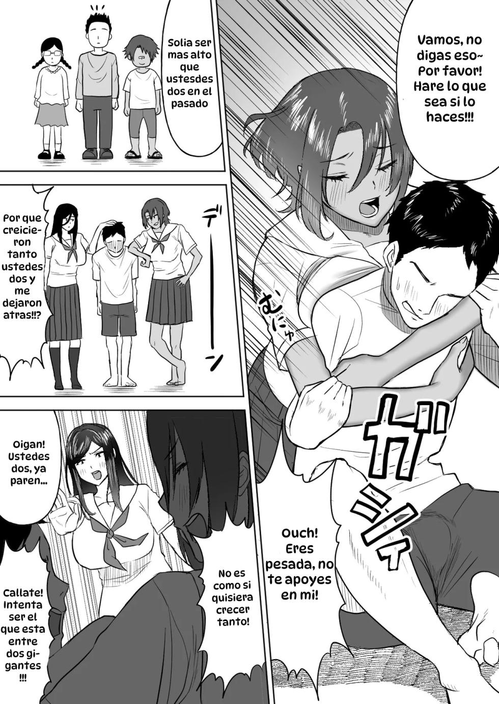 [Ore no Sasakure] Dekai Osananajimi-tachi ni Hasamarete Ase Daku Harem Ecchi｜Atrapado entre Mis Enormes Amigas de la Infancia para Tener Sexo Grupal y Sudoroso [Spanish] [Hta scan] - Page 7