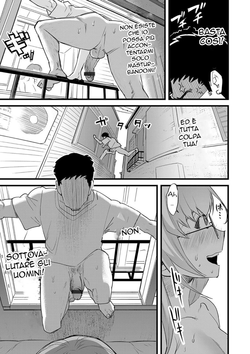 [Chimeda] Mado wo Watareba -Otonari-san wa Onanii Chuudokujo- | Una Vicina Insopportabile (Comic Magnum Vol.161) [Italian] - Page 11
