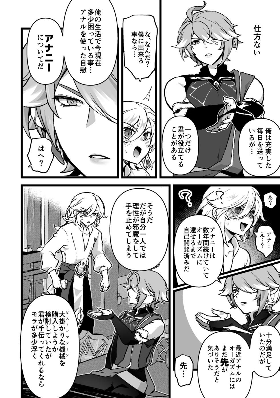 [Ichino Milk] Doukyo Hito ni Onasapo Irai suru Hanashi (Genshin Impact) - Page 3
