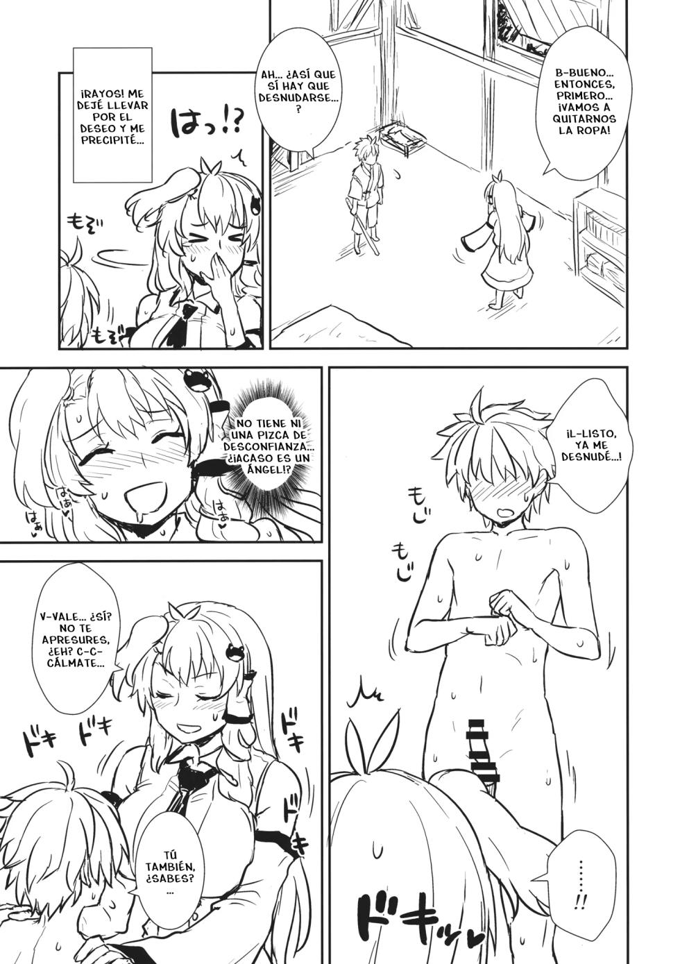 (Reitaisai 11) [110-GROOVE (Itou Yuuji)] Sanae-san to Himitsu Zukuri | Un secreto con Sanae (Touhou Project) [Spanish] - Page 8