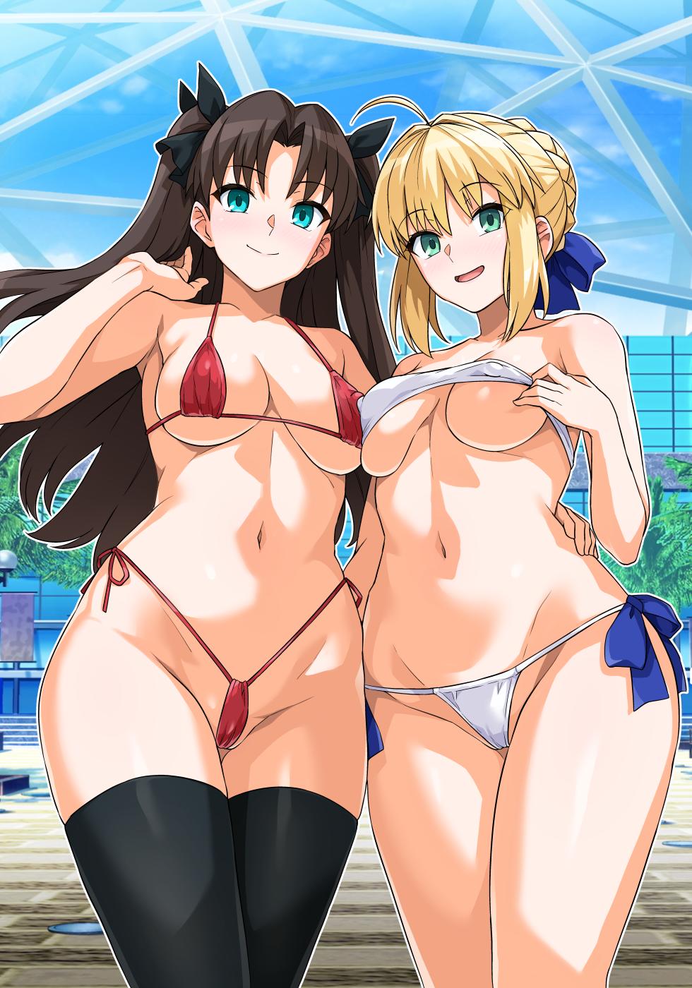 [Royal Bitch (haruhisky)] Saber-san Yarimoku Nanpamachi Pool Hen (Fate/stay night) - Page 38