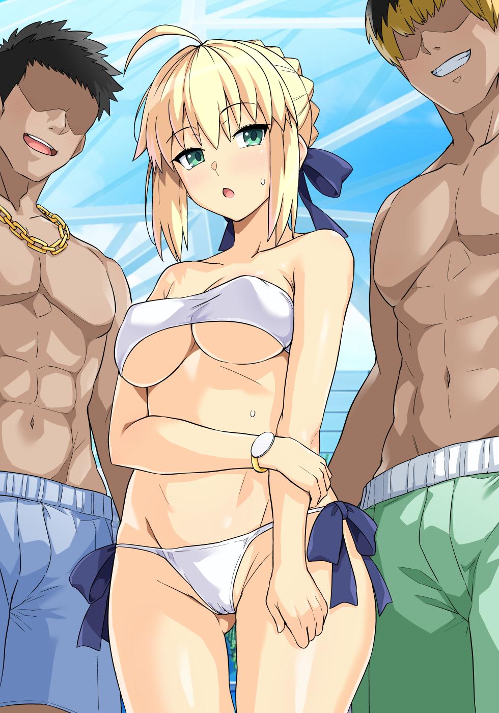 [Haruhisky] Pool de Yarimoku Nanpamachi no Saber-san Shiensha Muke Sabun (Fate/stay night) - Page 14