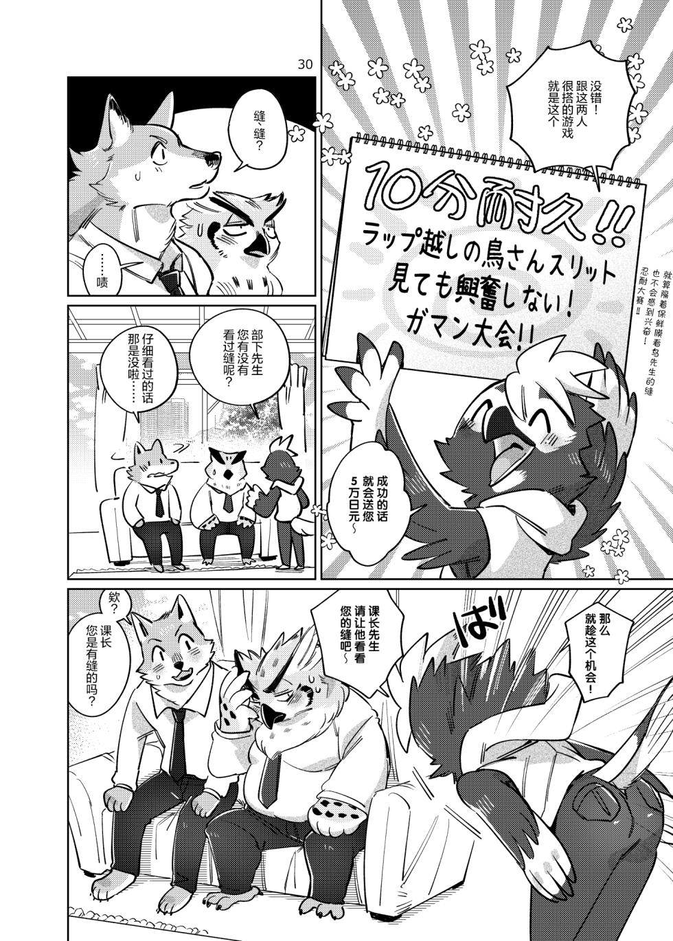 (Shinshun Kemoket 8) [Otohime 49-gou (Ichiboshi)] 试着拜托了鸟兽人小哥。 [Chinese] [一般通过杂食动物汉化] [Digital] - Page 29