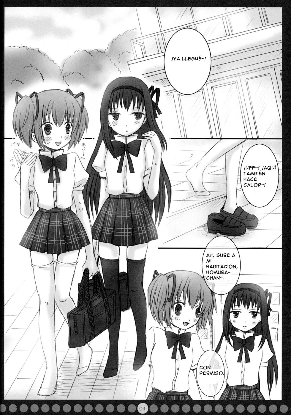 (C90) [RED HEART (Akamori Rihina)] ICE HEAT (Puella Magi Madoka Magica) [Spanish] - Page 4
