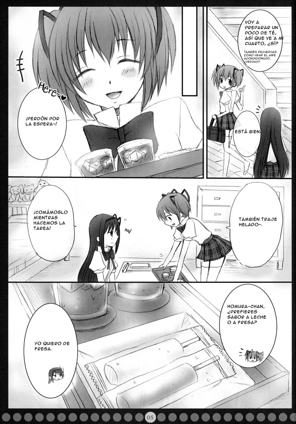(C90) [RED HEART (Akamori Rihina)] ICE HEAT (Puella Magi Madoka Magica) [Spanish] - Page 5