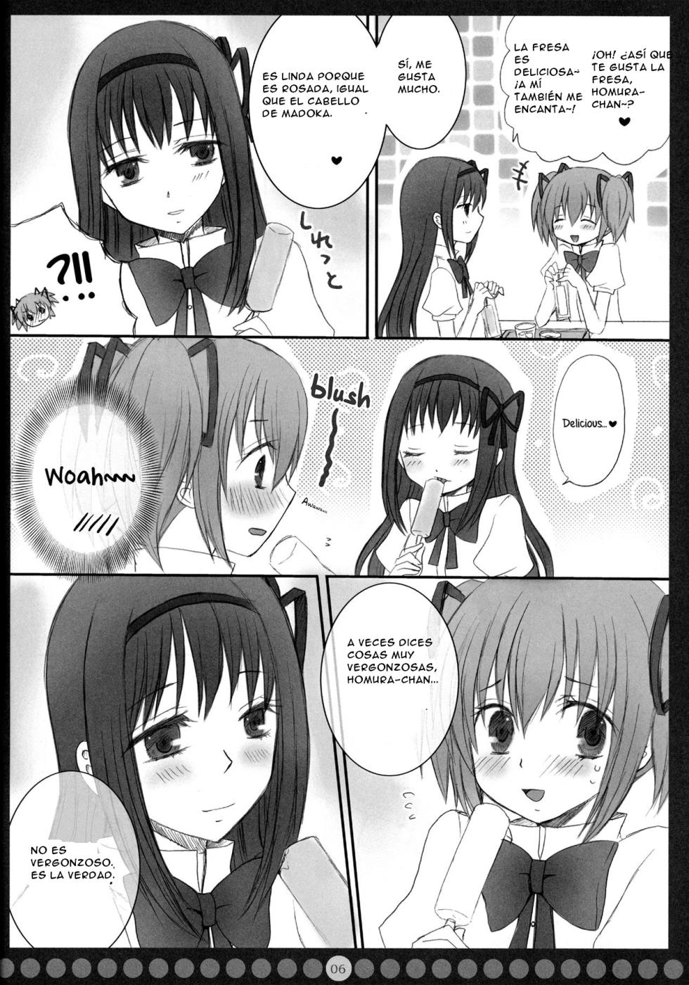 (C90) [RED HEART (Akamori Rihina)] ICE HEAT (Puella Magi Madoka Magica) [Spanish] - Page 6