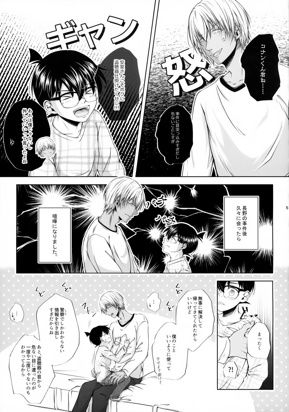 (Zero to Ichi no Kyori Seigan 2025) [Roirabi (Aiki Rin)] Warui Ko ni wa Gohoubi o?! (Detective Conan) - Page 4