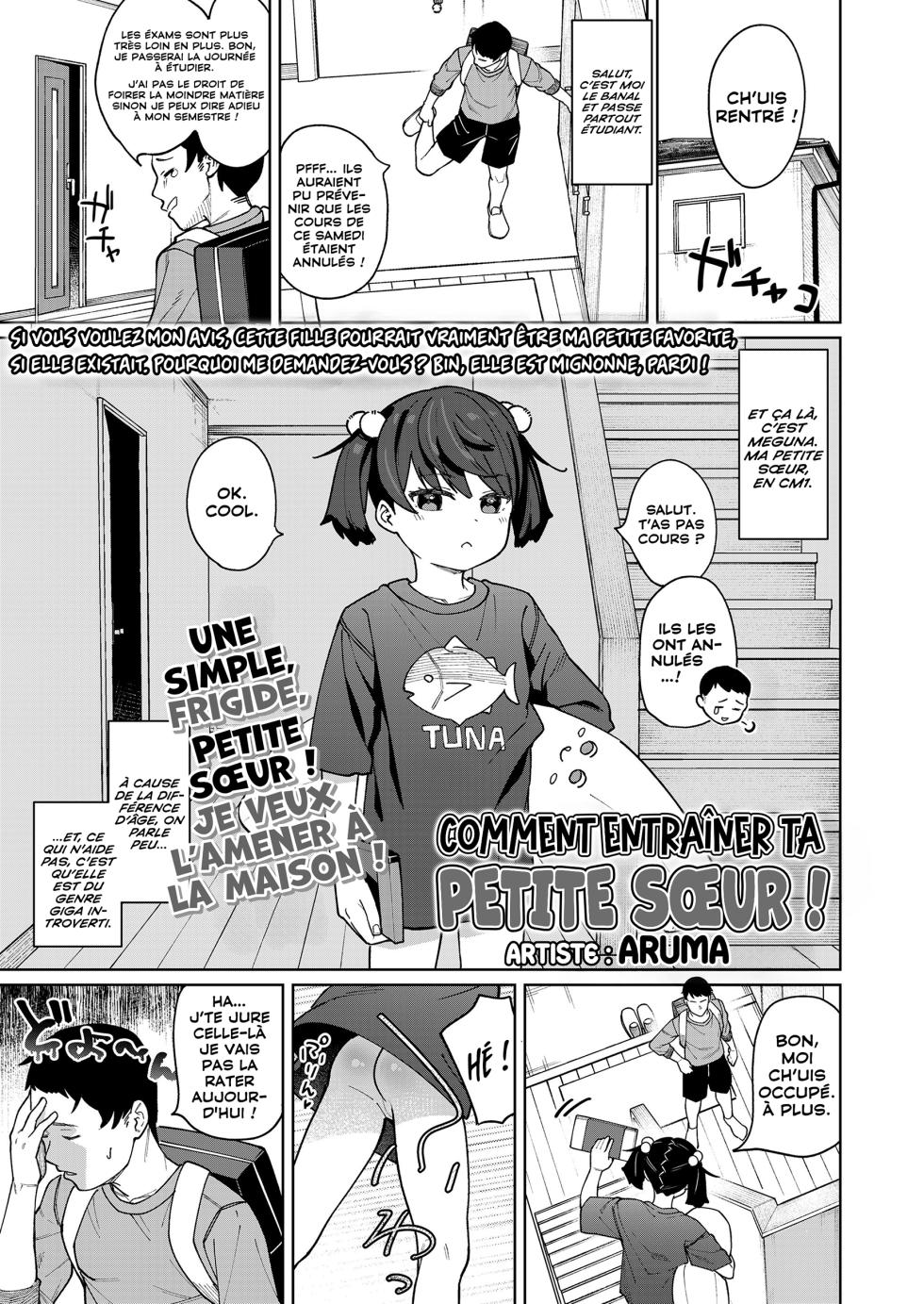 [Aruma] Maguro Imouto wo Ikikatsu! | Comment entraîner ta petite sœur ! (COMIC LOE VOL.10 Mini LO 4 Jikanme) [French] [CFF] - Page 1