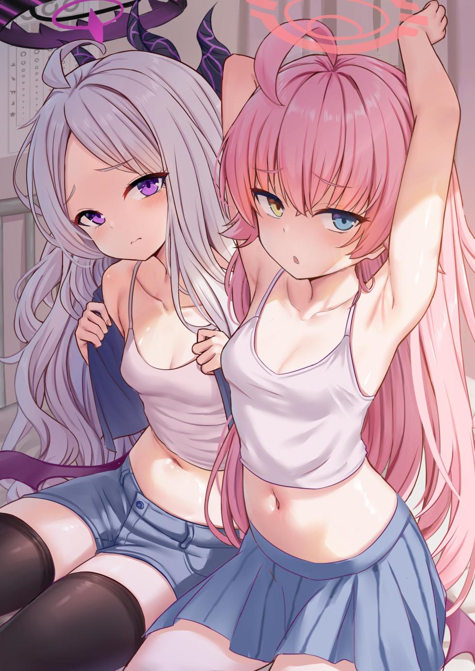 [ミルクセーキ] 汗だくで服脱ぎ出して…もう我慢できない (ブルーアーカイブ) - Page 2