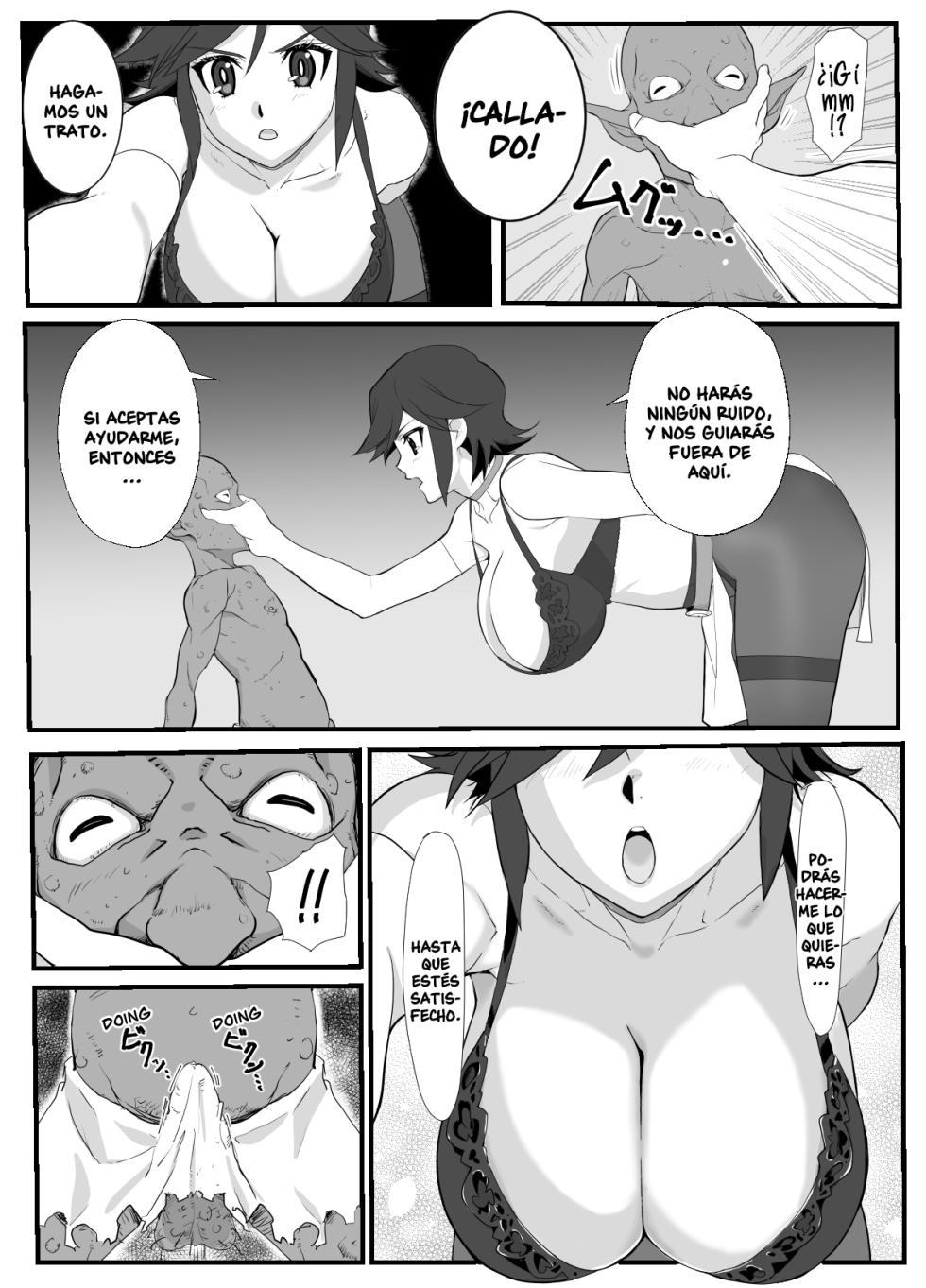 [Wonderful Sweater] Hitozuma Boukensha Doukutsu ~Teikyuu Monster Oppai Houshi~ [Spanish] - Page 10