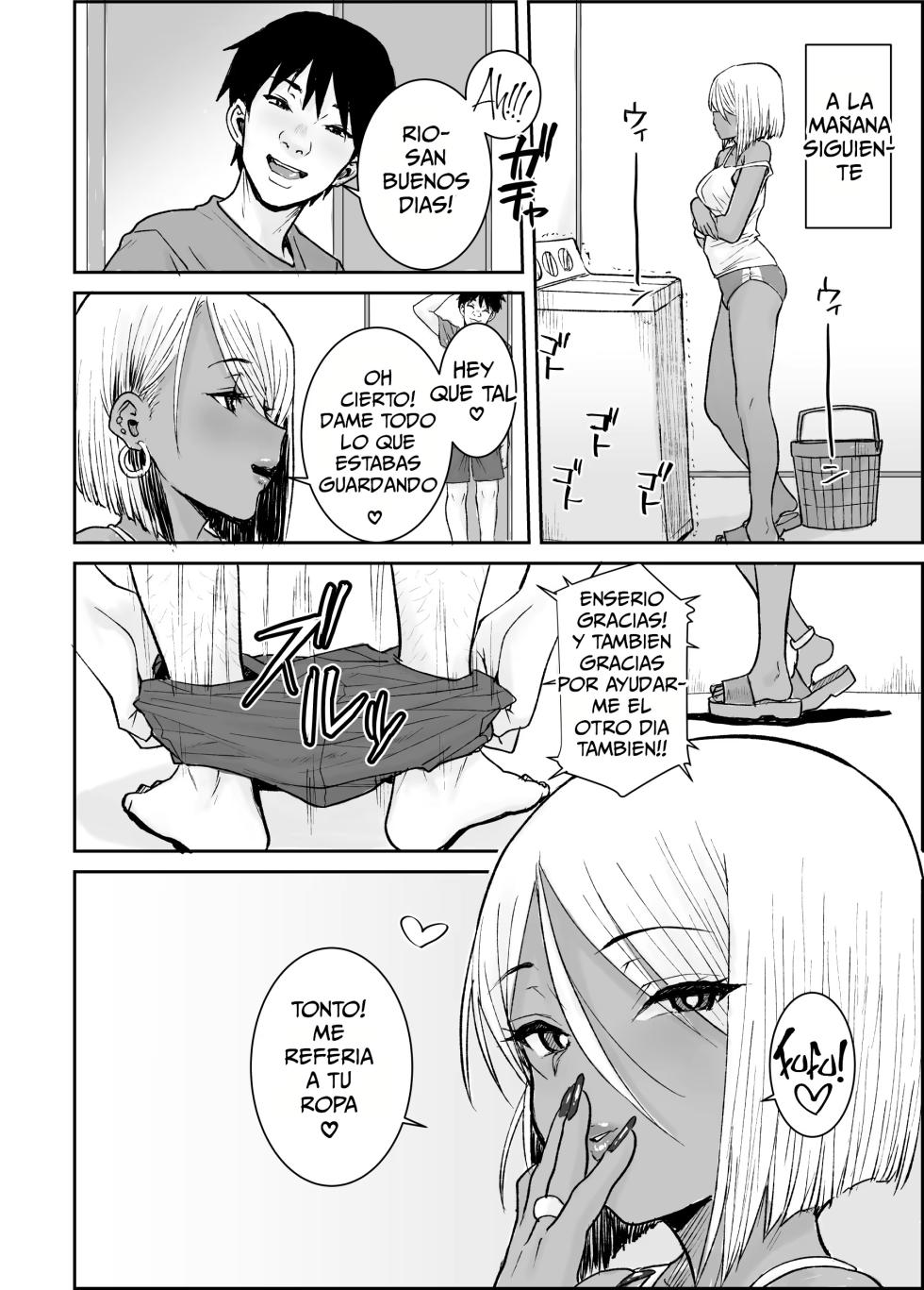[Misaki (Ponsuke)] Daigakusei no Ore, Kuro Gal Bijo Kanrinin-San (35) no Hageshii Kuiuchi Kijoui de Nama Nakadashi shaimashita｜Yo, Un Humilde Universitario, Me Cogí A Mi Casera, Que Es Una Gyaru De Piel Morena (De 35 Años) [Spanish] [Me Banearon x P3NDEJ0] - Page 33