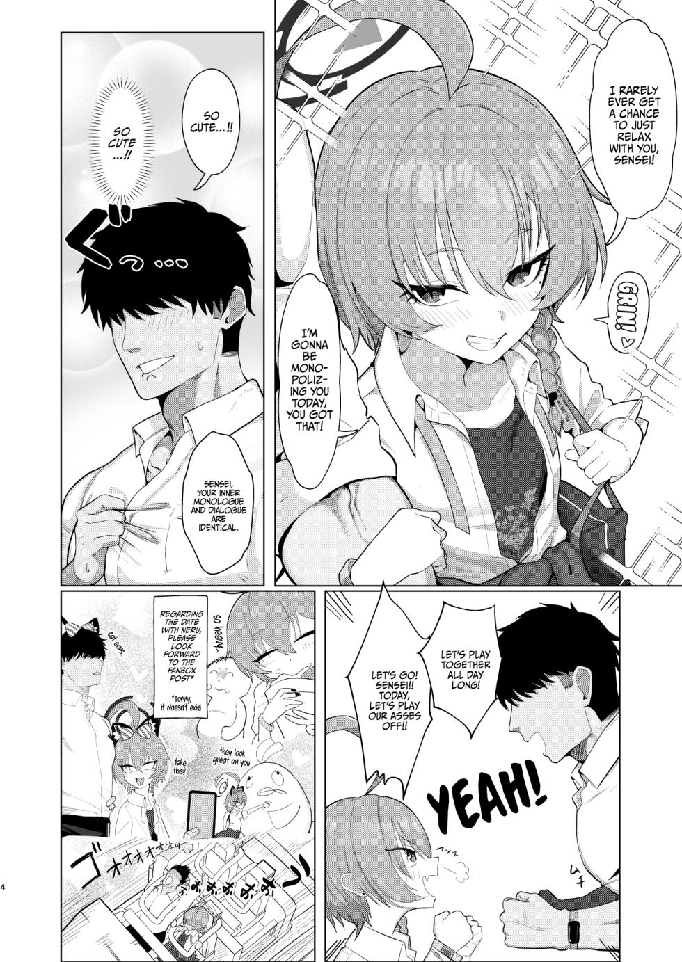 [Hakeverse (Hakeashi)] Neru to Date shite Icha Love Sex Hon | Book About Going on a Date and Having Sex with Neru (Blue Archive) [English] {Doujins.com} [Digital] - Page 3