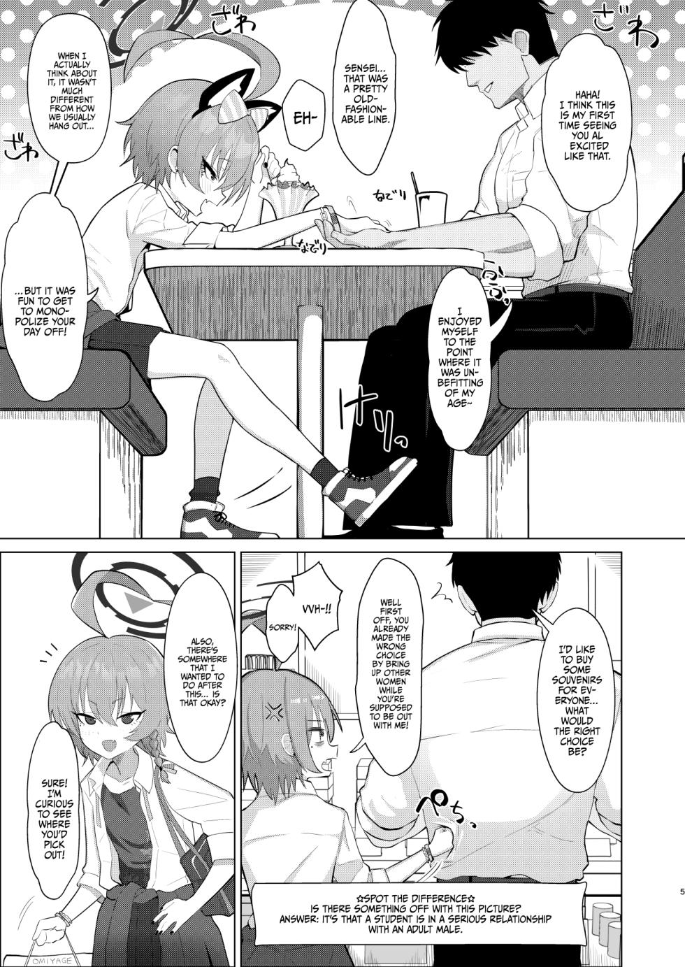 [Hakeverse (Hakeashi)] Neru to Date shite Icha Love Sex Hon | Book About Going on a Date and Having Sex with Neru (Blue Archive) [English] {Doujins.com} [Digital] - Page 4