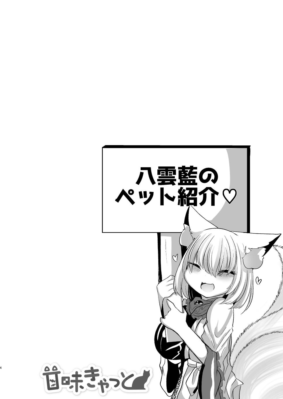 [Kanmi Cat (Miyase Nukko)] Yakumo Ran ga Seishori Pet to Tawamureru Hon (Touhou Project) [Chinese] [Digital] - Page 4