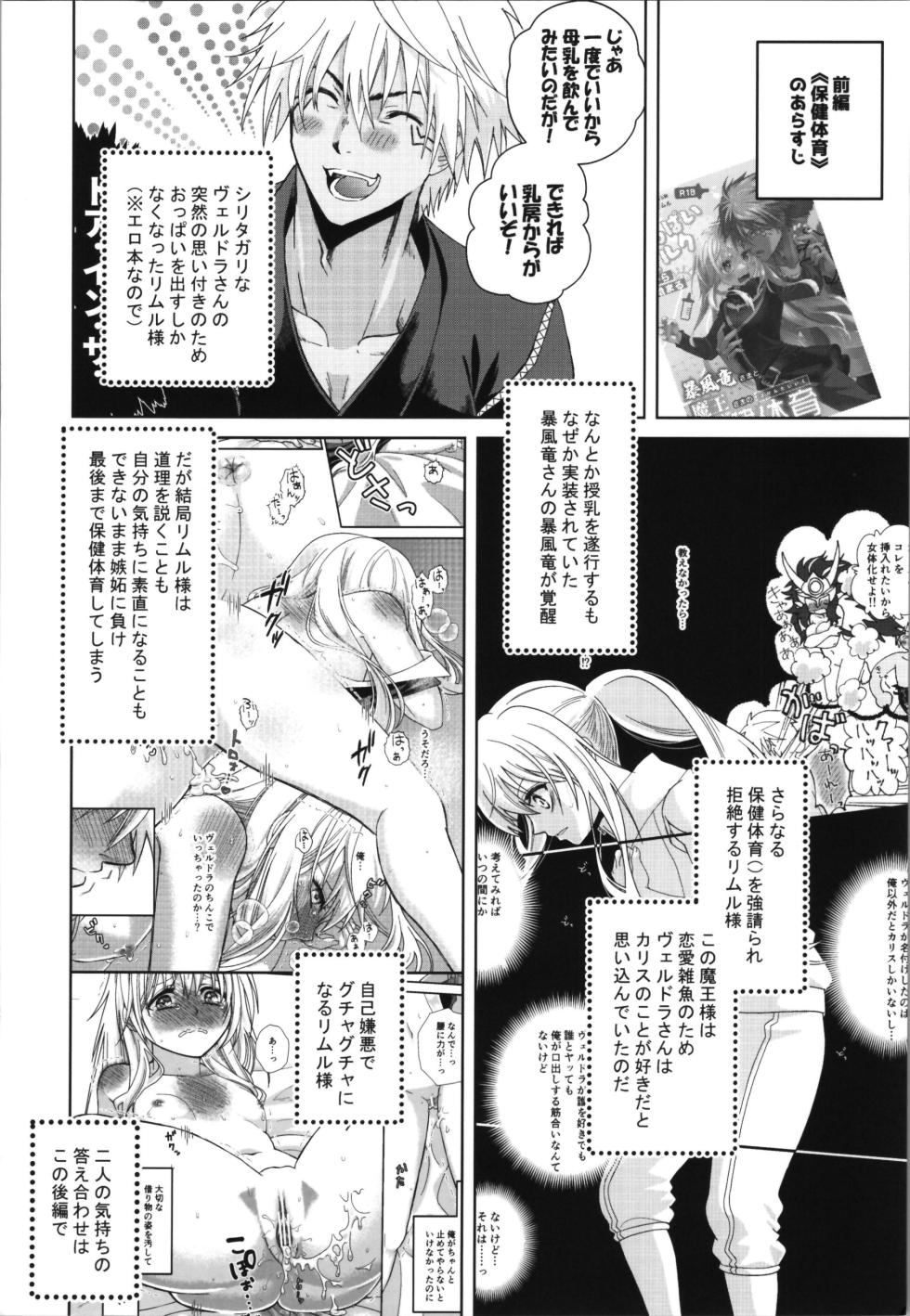 (C106) [Soboro Donburi (Soboro)] Oppai Milk kara Hajimaru Boufuu Ryuu-sama to Maou-sama no Kazoku Keikaku (Tensei Shitara Slime Datta Ken) - Page 4