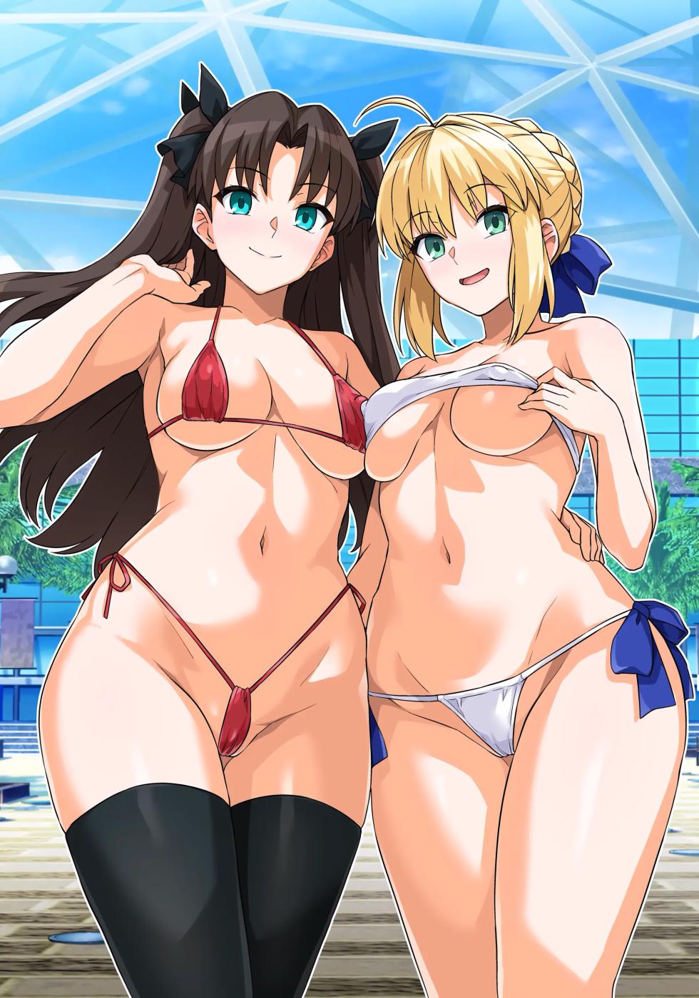 [Royal Bitch (haruhisky)] Saber-san Yarimoku Nanpamachi Pool Hen | Saber-san espera ser ligada en la Piscina (Fate/stay night) [Spanish] [Harenchi no Fansub] [Digital] - Page 2