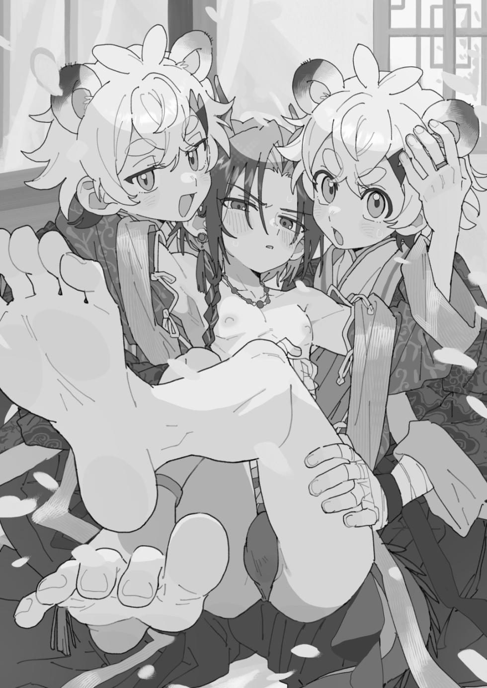 [Pometeor (Enotou)] Byakko-kun to Seiryuu 3 ~Byakko bunshin hen~ [Digital] - Page 2