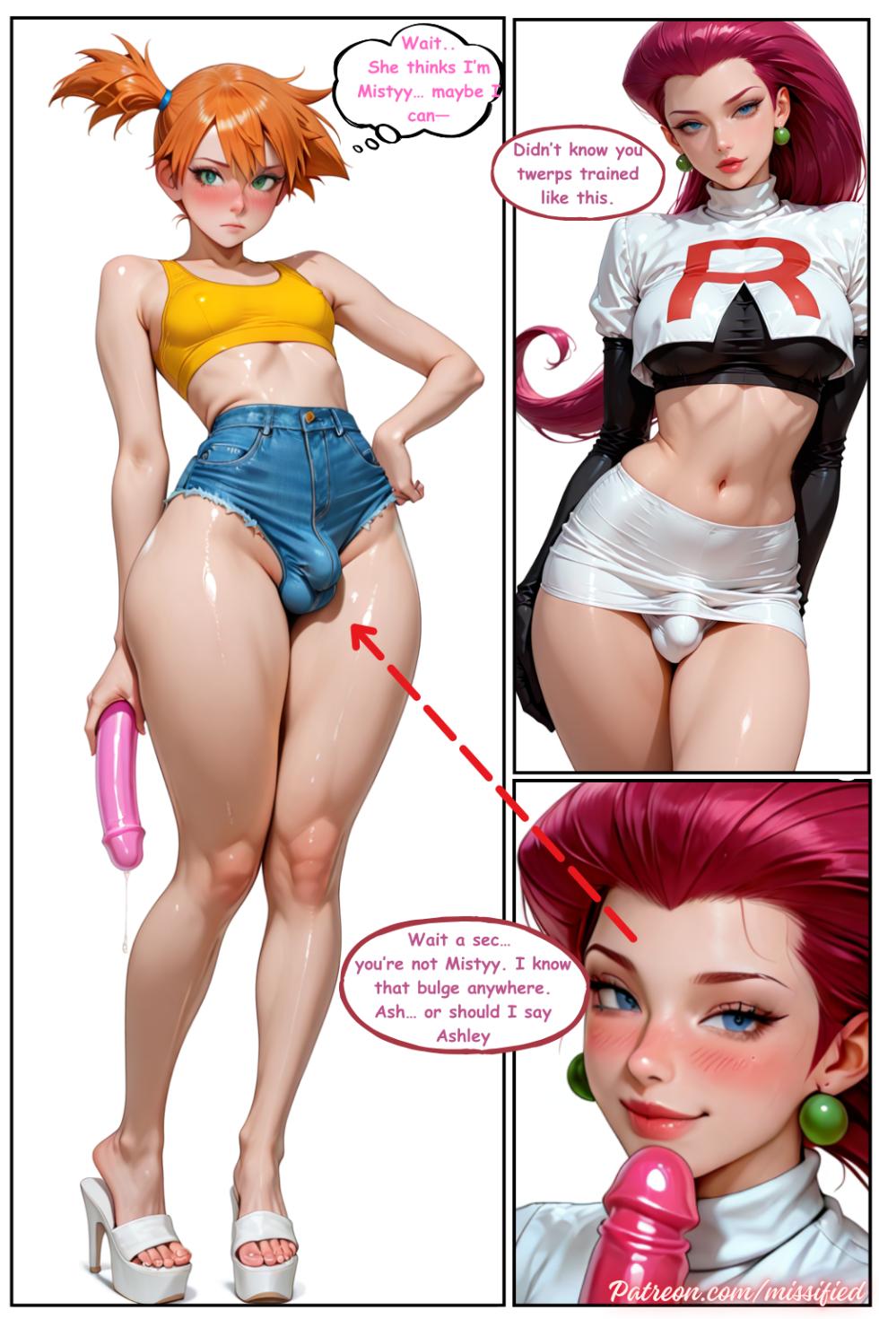 [Missified] Ashey's Evolution - Chapter 3 - Double Trouble [AI Generated] [Digital] - Page 9