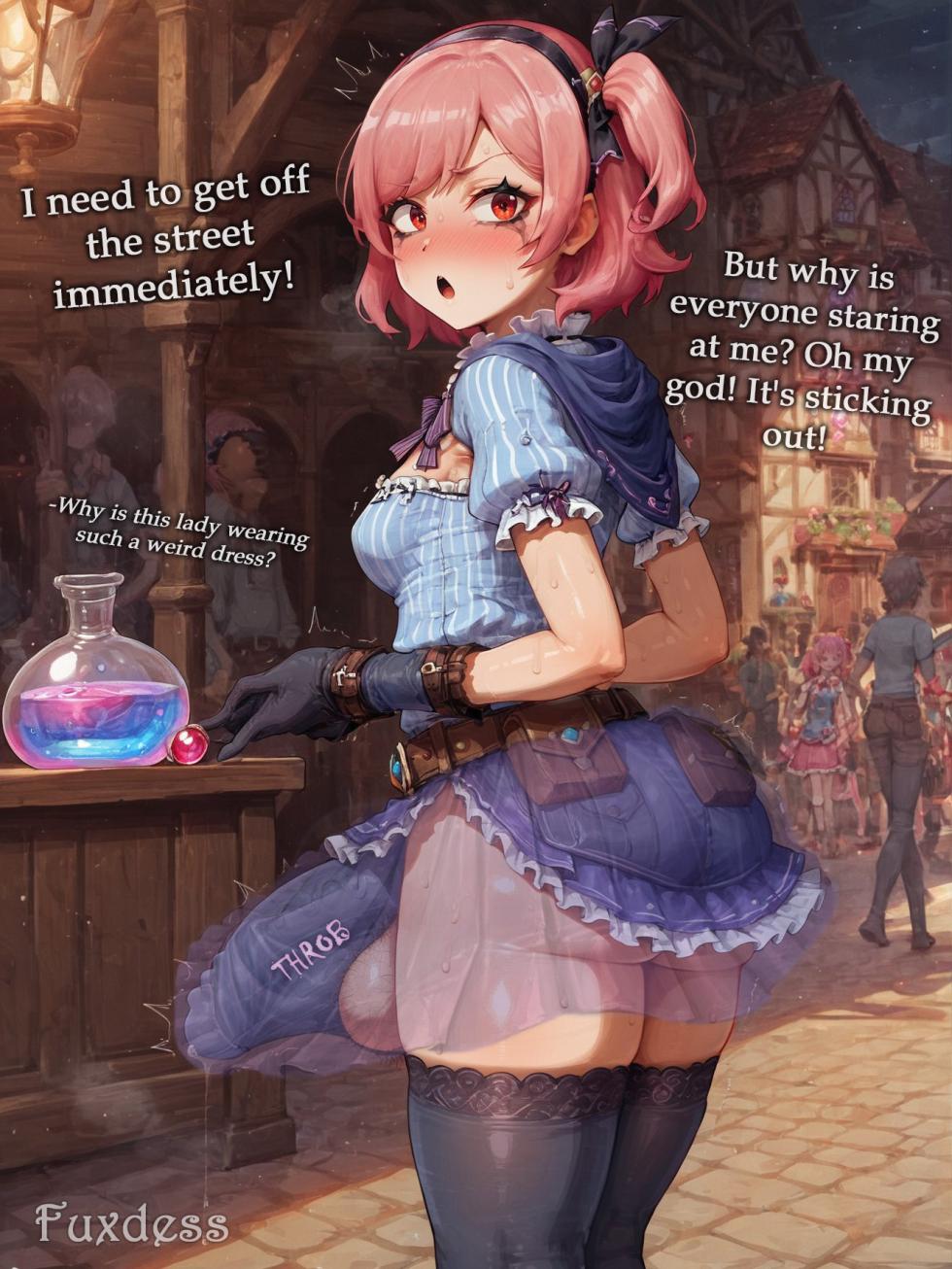 Potion show worker accidentally becomes a horribly sexy futanari monster! By Fuxdess, Part 2 [Ai generated] - Page 10