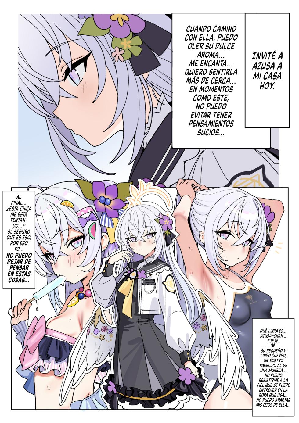 [Kawaii Azusa (Rong Hui)] Hakudaku Tenshi to no, Torokeru You na Joukou (Blue Archive) [Digital]  [Spanish] [Rakuen Translations] - Page 3