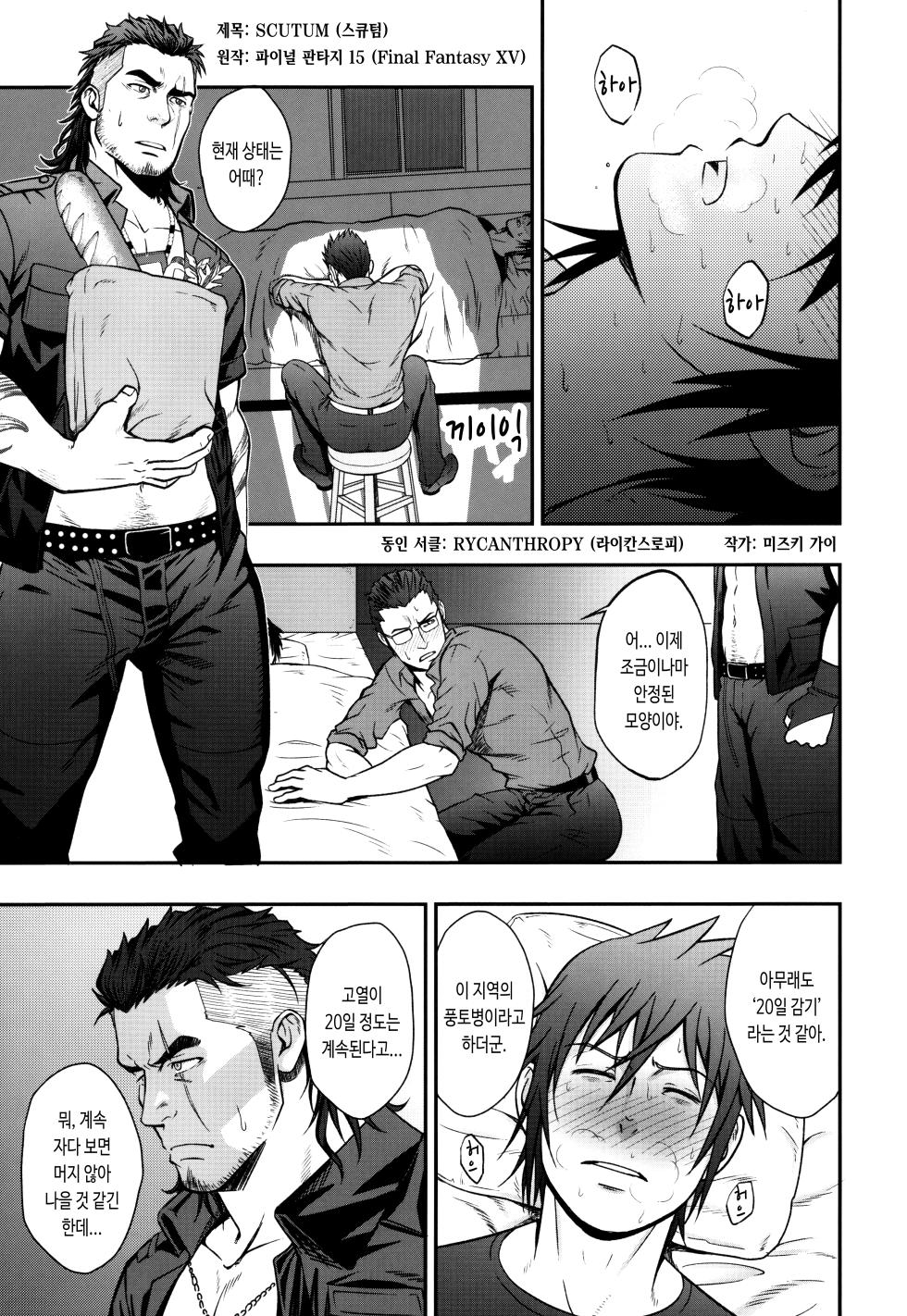(C91) [RYCANTHROPY (Mizuki Gai)] SCUTUM (Final Fantasy XV) [Korean] - Page 2