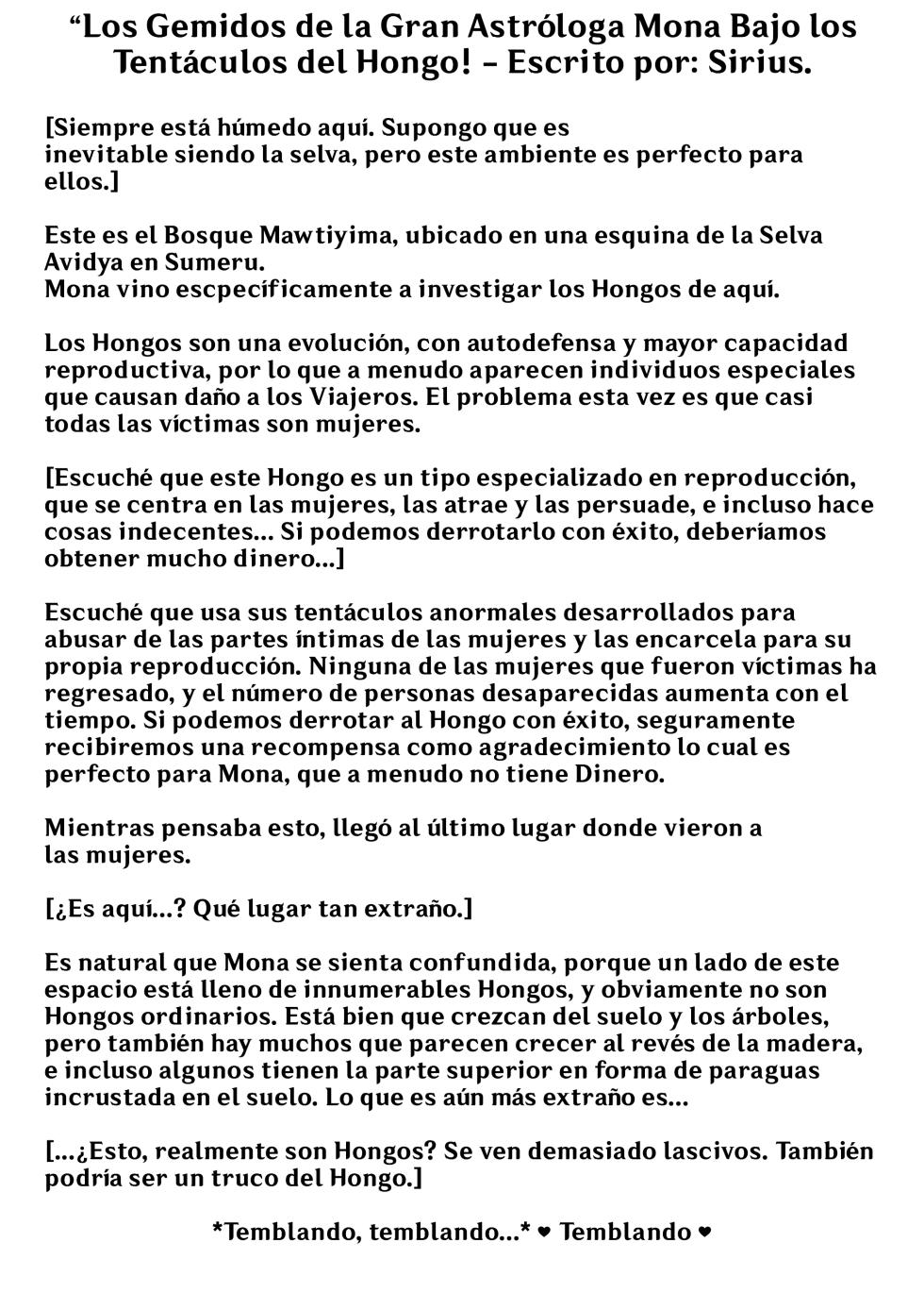 [Stapspats (Hisui)] Idainaru Senseijutsushi no Watashi ga Kinokon Gotoki ni Makeru Hazu ga Arimasen. | No hay forma que yo, la gran Astróloga, pueda ser derrotada por un Hongo. (Genshin Impact) [Spanish] [Digital] - Page 21
